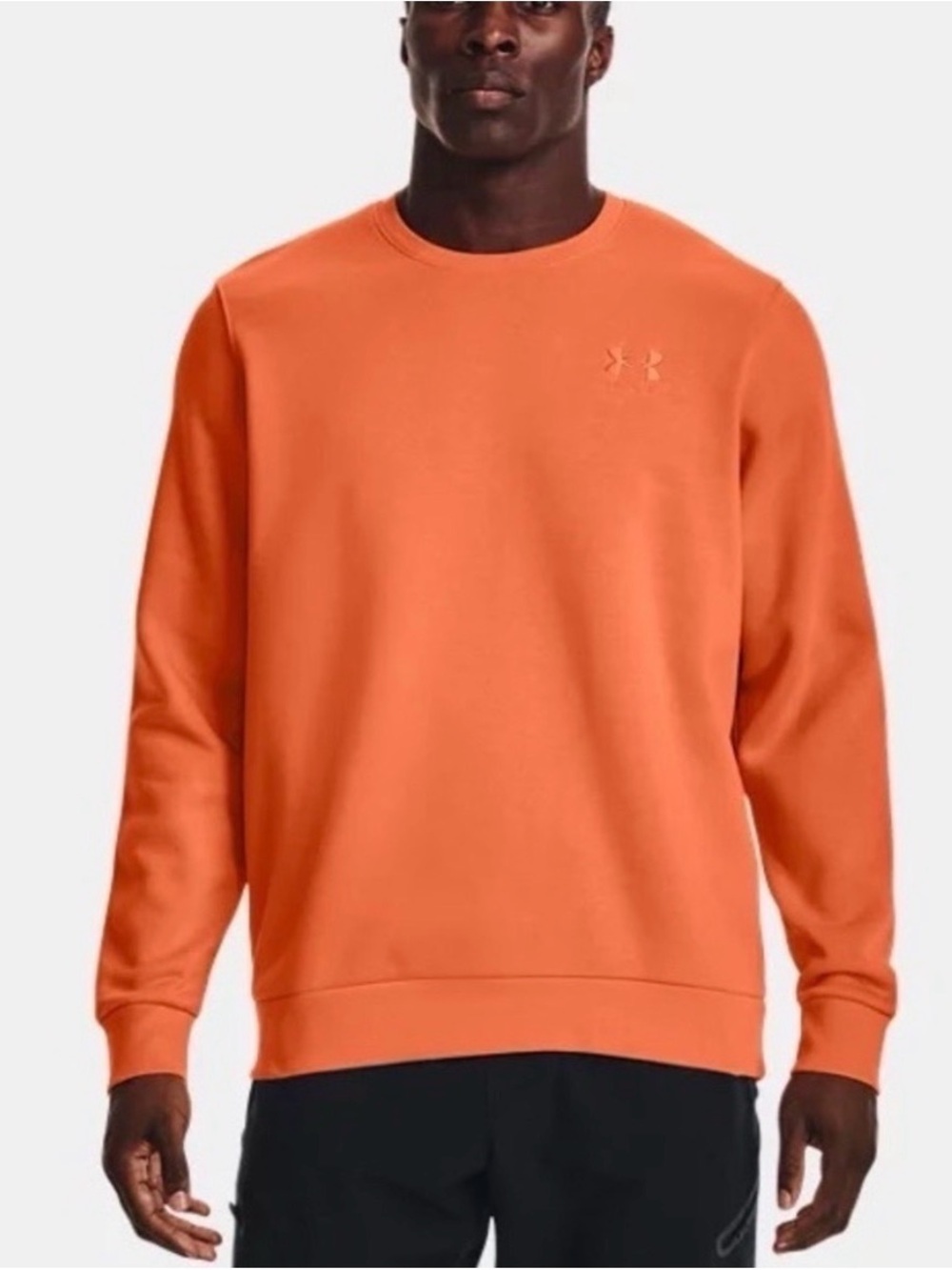 Under Armour Men's UA Essential Fleece Playback Crew in Sunset Boulevard Large